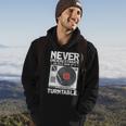 Never Underestimate An Old Man At A Turntable Cool Dj Hoodie Lifestyle