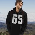 Number 65 Sport Jersey Birthday Age Lucky No White Vintage Hoodie Lifestyle