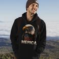 Patriotic Bald Eagle 4Th Of July Usa American Flag Hoodie Lifestyle