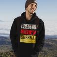 Peace Love Shehnai Musical Instrument Shehnai Player Pungi Hoodie Lifestyle