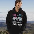 Pink Or Blue Cousin Loves You Elephants Gender Reveal Family Hoodie Lifestyle
