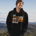 Reading Eat Sleep Read Books Repeat Book Lover Bookworm Reading Funny Designs Funny Gifts Hoodie Lifestyle