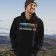 Retro Sunset Stripes Alanreed Texas Hoodie Lifestyle
