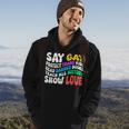 Say Gay Protect Trans Kids Read Banned Books Show Love Funny Hoodie Lifestyle