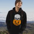 Skull Pumpkin Halloween Subtle Minimal Trick Or Treat Halloween Hoodie Lifestyle