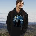 Starry Night Inspired Cat Cat Hoodie Lifestyle