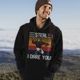 Steal I Dare You Funny Catcher Vintage Baseball Player Lover Hoodie Lifestyle
