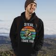 Steal I Dare You Retro Vintage Baseball Funny Quote Gift Hoodie Lifestyle
