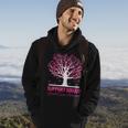 Support Squad Breast Cancer Awareness Fall Tree Pink Ribbon Breast Cancer Awareness Funny Gifts Hoodie Lifestyle