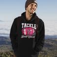 Tackle Football Pink Ribbon Warrior Breast Cancer Awareness Hoodie Lifestyle