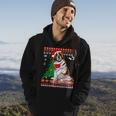 Ugly Christmas Sweater Saint Bernard Dog Hoodie Lifestyle