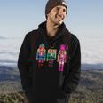 Vintage Sequin Cheerful Sparkly Nutcrackers Christmas Hoodie Lifestyle