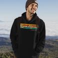 Vintage Sunset Stripes Lynn Haven Florida Hoodie Lifestyle