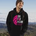 Volleyball Pink Out Dig For A Cure Breast Cancer Awareness Hoodie Lifestyle