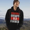 Warning Grumpy Old Farmer Funny Grandpa Farmer Hoodie Lifestyle