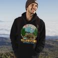 Yellowstone National Park Bison Retro Hiking Camping Outdoor Hoodie Lifestyle