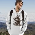 Bear Playing Guitar Players Music Gift Dad Rock N Roll Hoodie Lifestyle