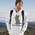 Cat Funny Ew People Meow Funny Cat Hoodie Lifestyle