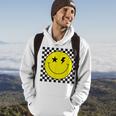 Checkered Lightning Eyes Yellow Smile Face Happy Face Hoodie Lifestyle