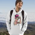 Fighter Rosie The Riveter Breast Cancer Awareness Hoodie Lifestyle