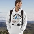Hat Trick Or Treat Hilarious Hockey Halloween Family Hoodie Lifestyle