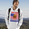 Just Here For The Hamburgers Funny 4Th Of July Hamburger Hoodie Lifestyle