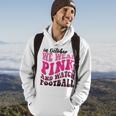 In October We Wear Pink Football Pumpkin Breast Cancer Hoodie Lifestyle