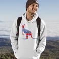 Red Heart Love Blue Dad - Cute Kangaroo Daddy Fathers Day Hoodie Lifestyle