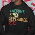 13 Year Old Awesome Since September 2010 13Th Birthday Hoodie Unique Gifts