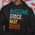 18 Year Old Awesome Since May 2005 18Th Birthday Hoodie Unique Gifts