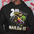 2Nd Grade Nailed It Dinosaur Monster Truck Graduation Cap Hoodie Unique Gifts