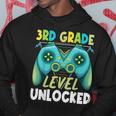 3Rd Grade Level Unlocked First Day Back To School Kids Boys Hoodie Funny Gifts