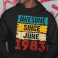 40 Year Old Awesome Since June 1983 40Th Birthday Gifts Hoodie Unique Gifts