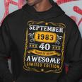 40Th Birthday Decoration September 1983 40 Years Old Hoodie Personalized Gifts