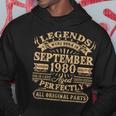 43Rd Birthday Decoration Legends Born In September 1980 Hoodie Funny Gifts