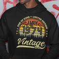 47Th Birthday Gifts 47 Years Old Retro Born In July 1974 Hoodie Unique Gifts