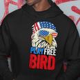 4Th Of July American Flag Bald Eagle Mullet Play Free Bird Mullet Funny Gifts Hoodie Unique Gifts