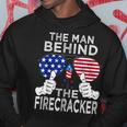 4Th Of July Dad To Be Baby Reveal Man Behind The Firecracker Gift For Mens Hoodie Unique Gifts