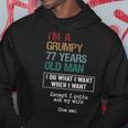 77 Years Grumpy Old Man Funny Birthday Hoodie Unique Gifts