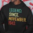 80 Years Old Legend Since November 1943 80Th Birthday Hoodie Unique Gifts