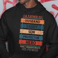 A Father Is Husband Daddy Son Protector Hero Fathers Day Hoodie Funny Gifts
