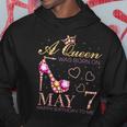 A Queen Was Born On May 7 Happy Birthday To Me 7Th May Hoodie Unique Gifts