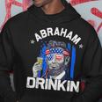 Abraham Drinkin Funny Abe Lincoln Merica Usa July 4Th Hoodie Unique Gifts