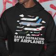 Aircraft Easily Distracted By Airplanes Pilot Aviator Hoodie Unique Gifts