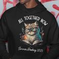 All Together Now Summer Reading 2023 Book Lover Cat Reading Hoodie Unique Gifts