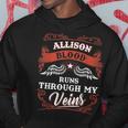 Allison Blood Runs Through My Veins Family Christmas Hoodie Funny Gifts