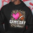 American Football Lover Game Day Leopard Cheetah Football Hoodie Unique Gifts