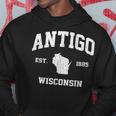 Antigo Wisconsin Wi Vintage State Athletic Style Hoodie Unique Gifts