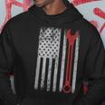 Auto Repairman Car Mechanic Wrench Workshop Tools Usa Flag Mechanic Funny Gifts Funny Gifts Hoodie Unique Gifts