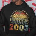 Awesome Since June 2003 Vintage 20Th Birthday Party Retro Hoodie Unique Gifts